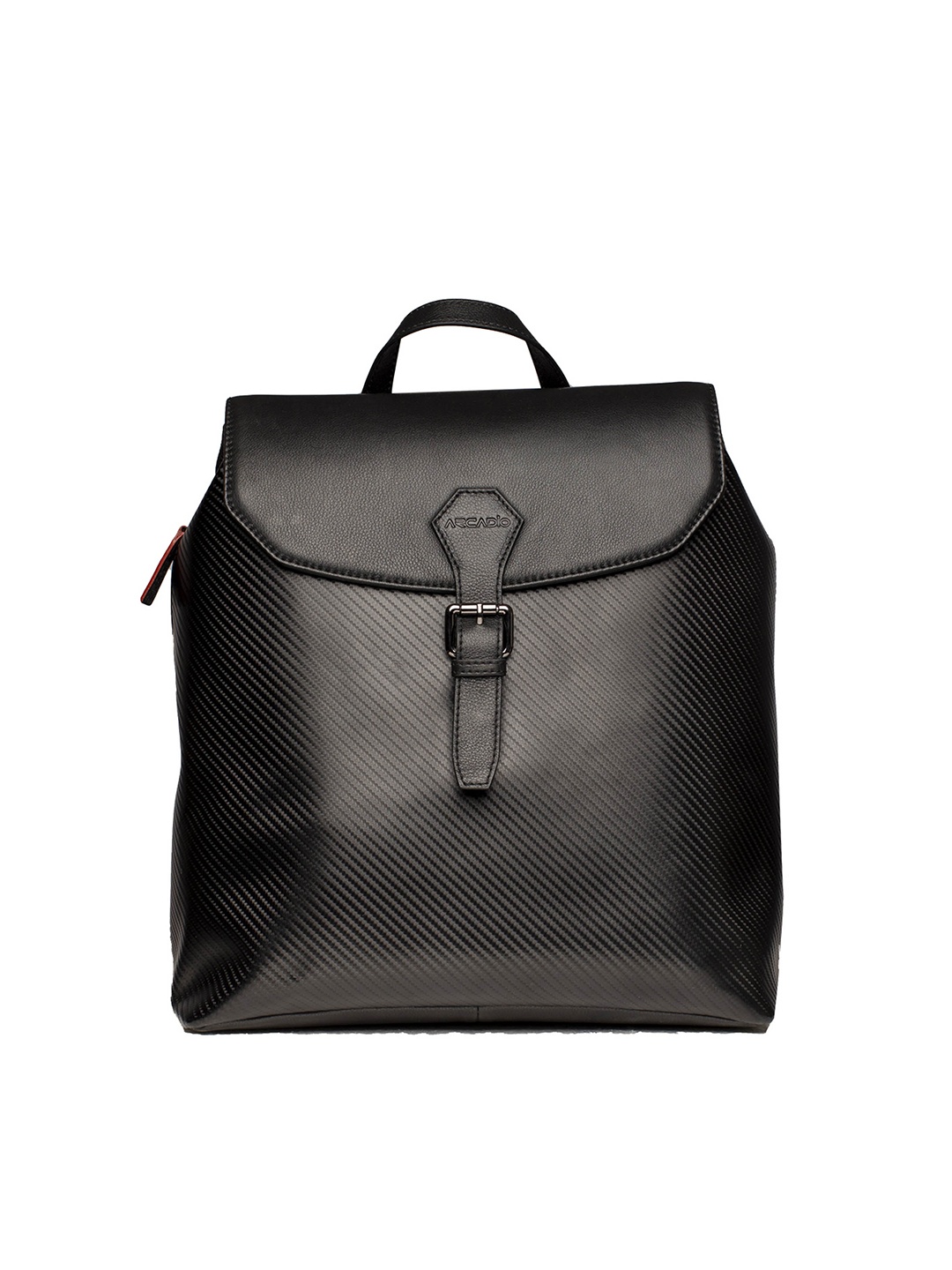 

ARCADIO Unisex Black Leather Backpack