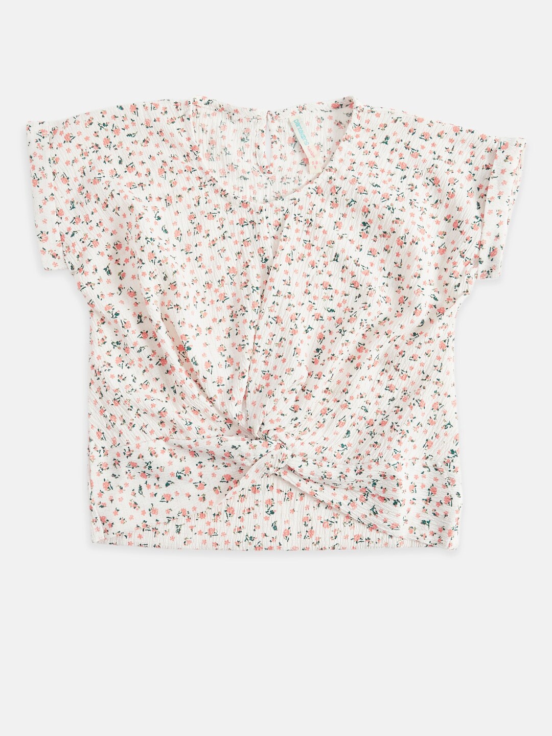 

Pantaloons Junior Girls Off White Floral Printed Tops
