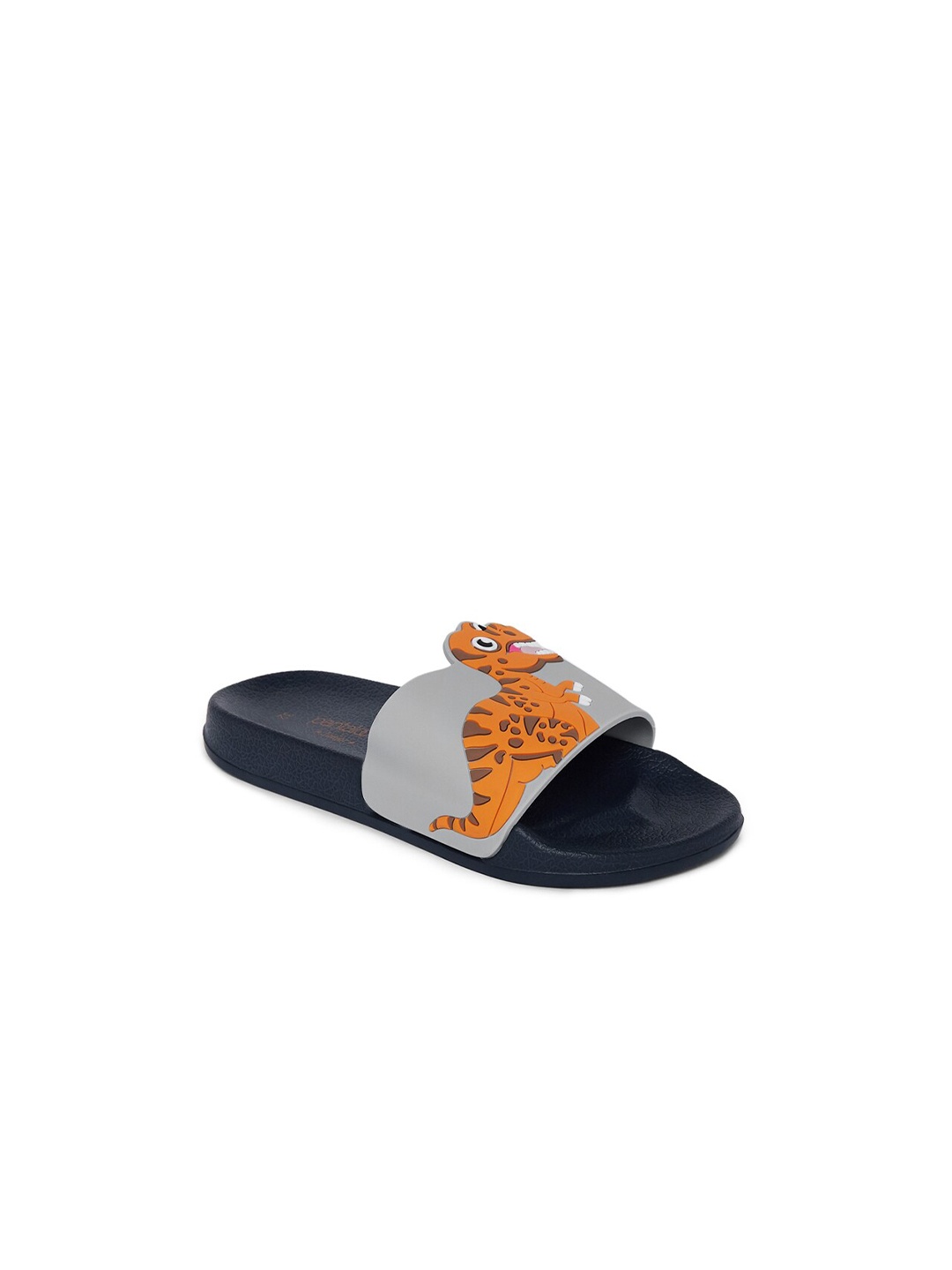 

Pantaloons Junior Boys Grey & Brown Printed Sliders