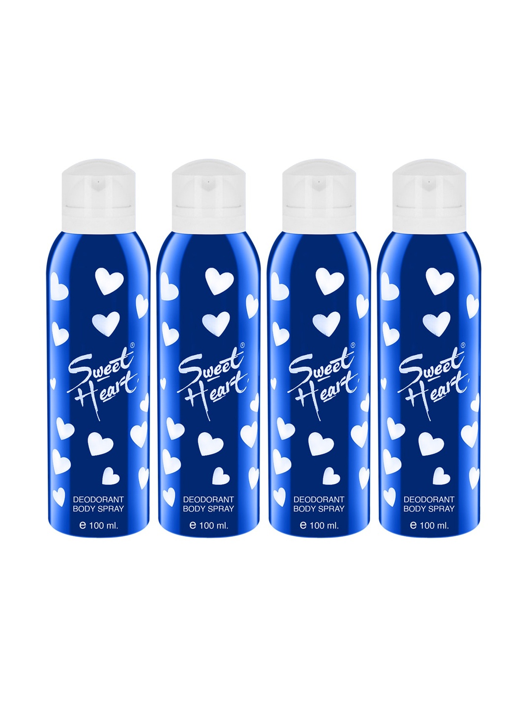 

Sweetheart Pack of 4 Deodorant Perfumed Bodyspray-200ml Each, Transparent