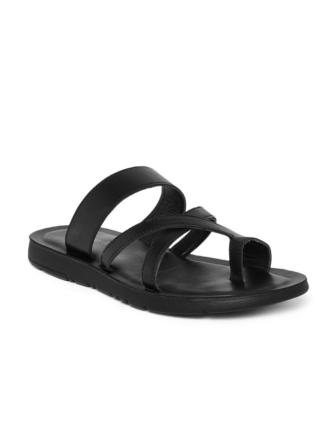 

BYFORD by Pantaloons Men Black PU Comfort Sandals