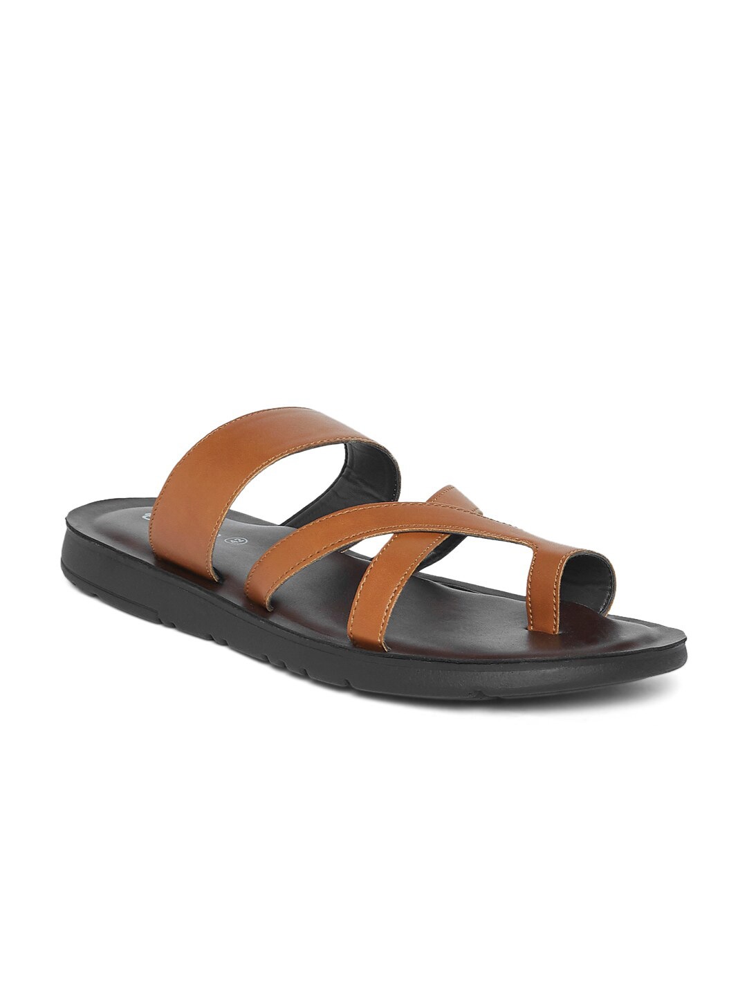 

BYFORD by Pantaloons Men Tan & Black Colourblocked Comfort Sandals