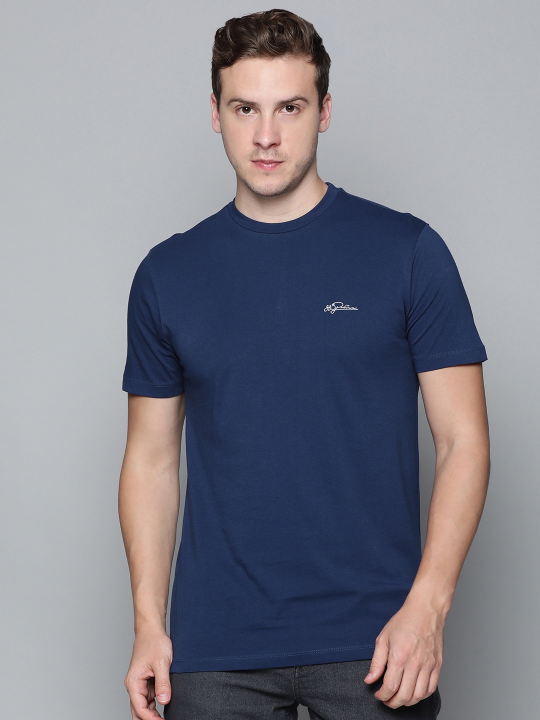 

883 Police Men Navy Blue Pure Cotton T-shirt