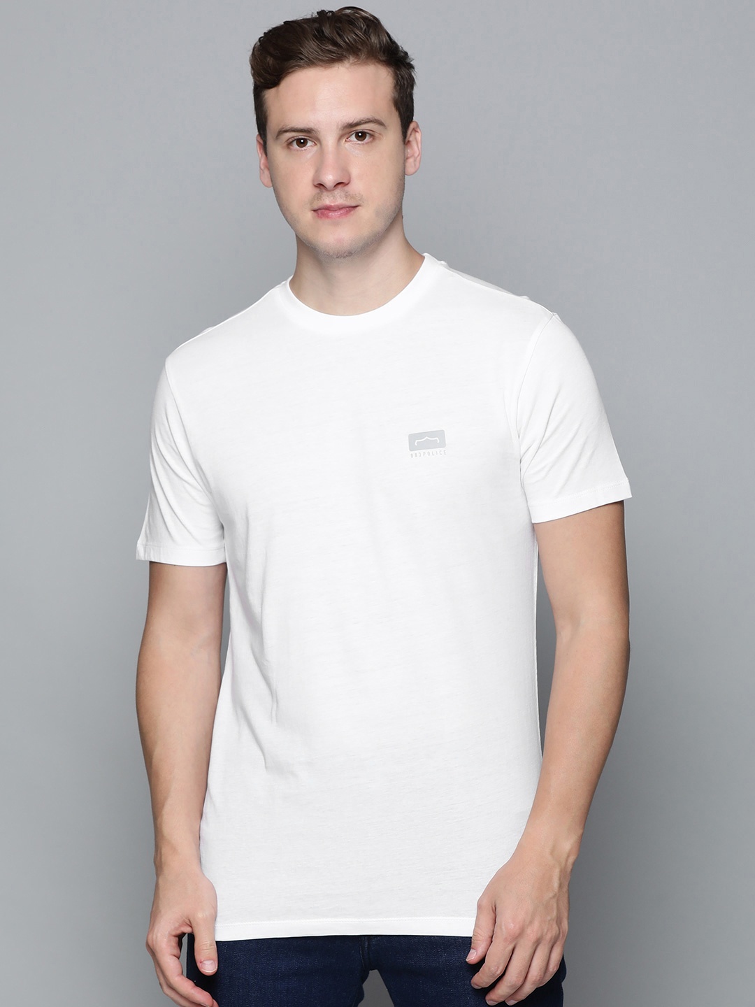 

883 Police Men White Pure Cotton T-shirt