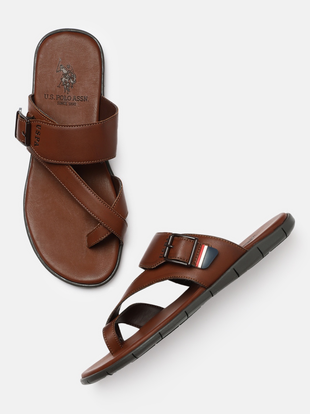 

U.S. Polo Assn. Men Brown ADRICK Comfort Sandals