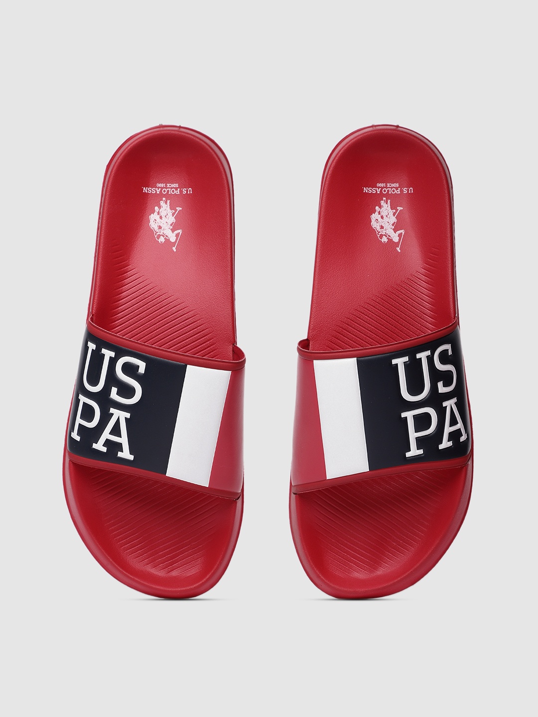 

U.S. Polo Assn Men Red Printed Lacey 2.0 Sliders