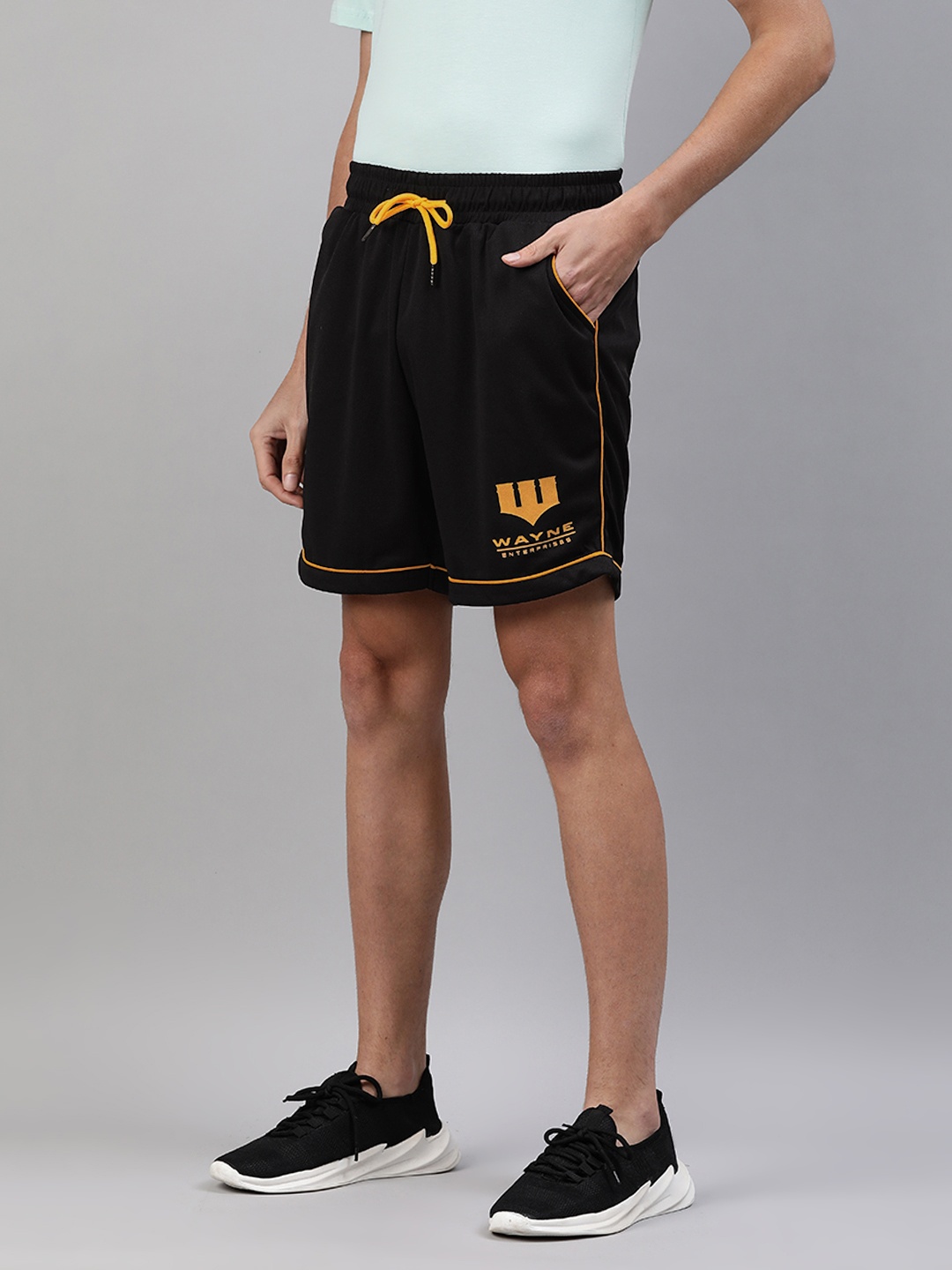 

The Souled Store Men Black Printed Batman Regular Shorts