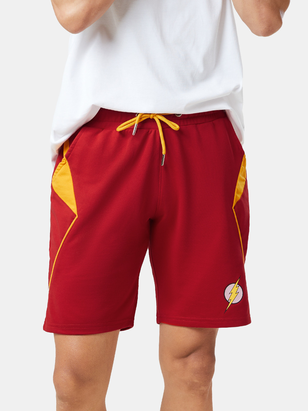 

The Souled Store Men Red Colourblocked Flash Regular Shorts