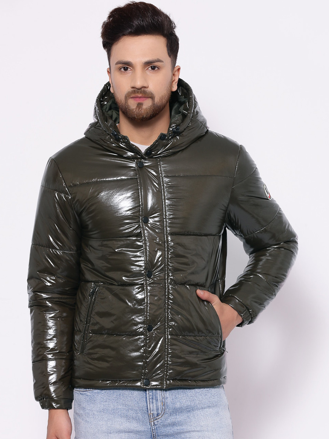 

Red Tape Men Olive Green Padded Jacket
