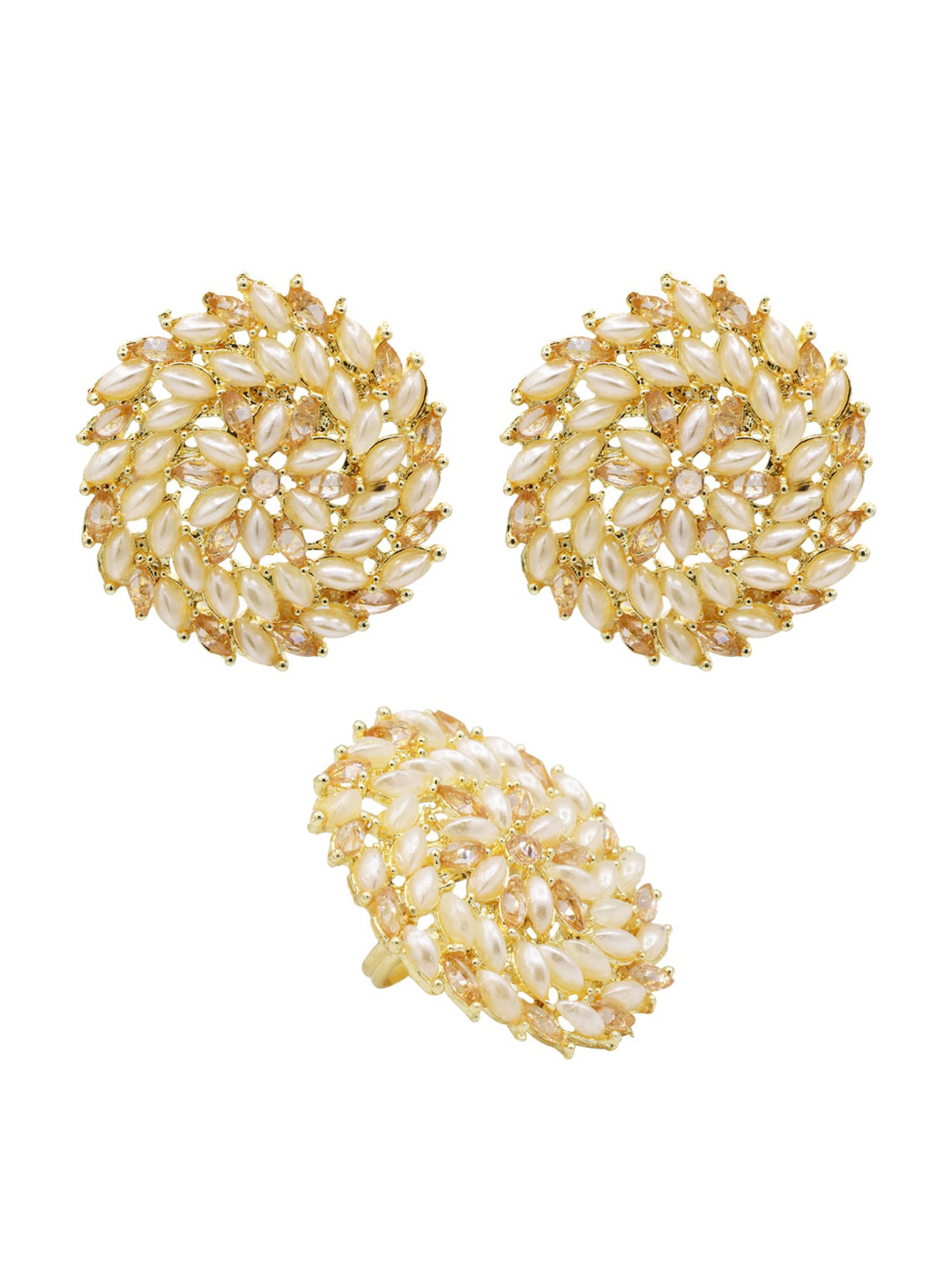 

ASMITTA JEWELLERY Women White Gold-Toned Jewellery Set