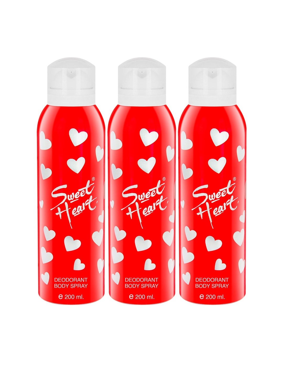 

Sweetheart Red Pack of 3 Long Lasting Imported Deodorant Body Spray - 200 ml