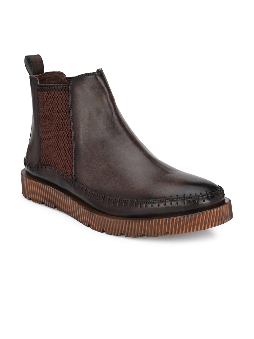 

Big Fox Men Brown Textured Flat Boots