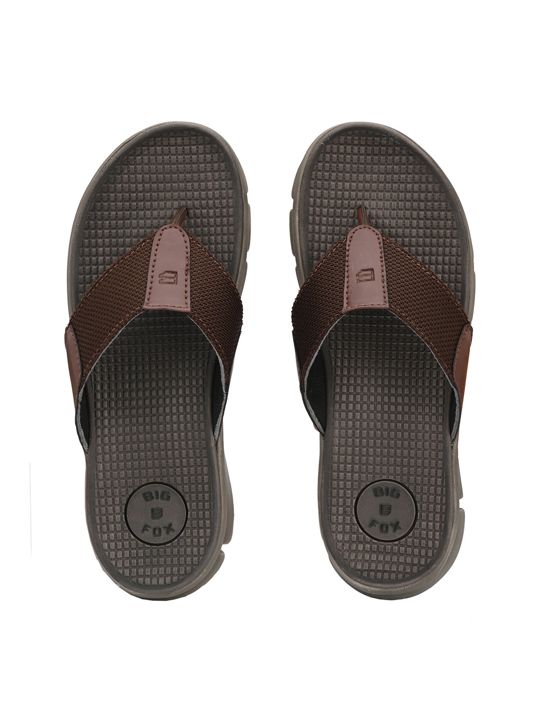 

Big Fox Men Brown & Black Comfort Sandals
