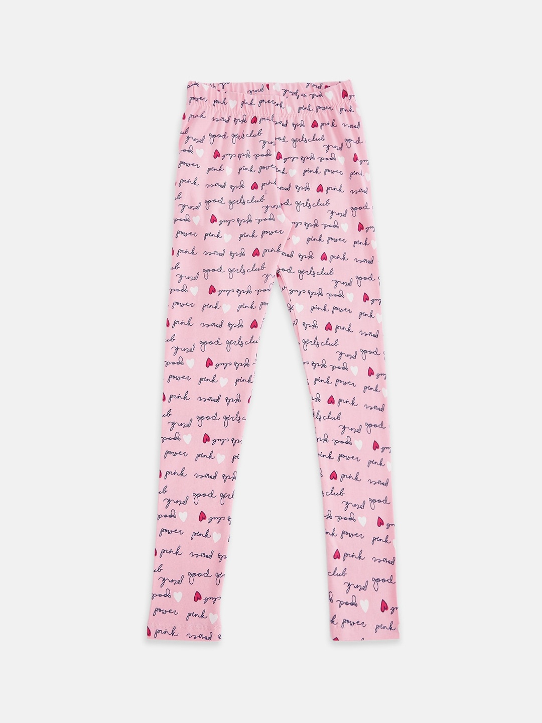

Pantaloons Junior Girls Pink & Blue Printed Cotton Ankle Length Leggings