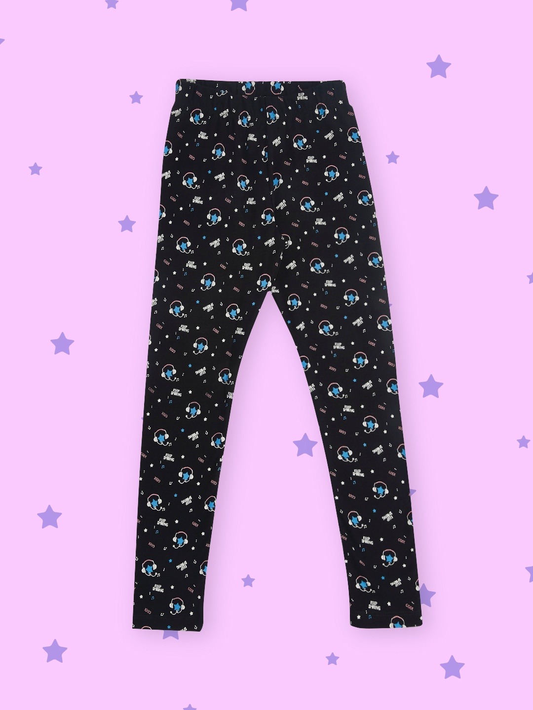 

Pantaloons Junior Girls Black & White Printed Ankle Length Leggings