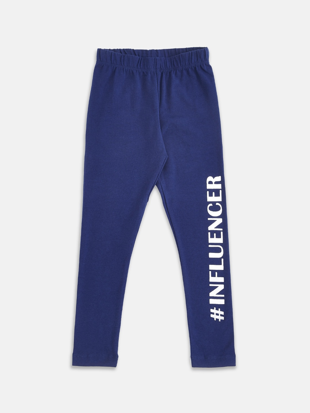 

Pantaloons Junior Girls Navy Blue & White Printed Ankle Length Leggings