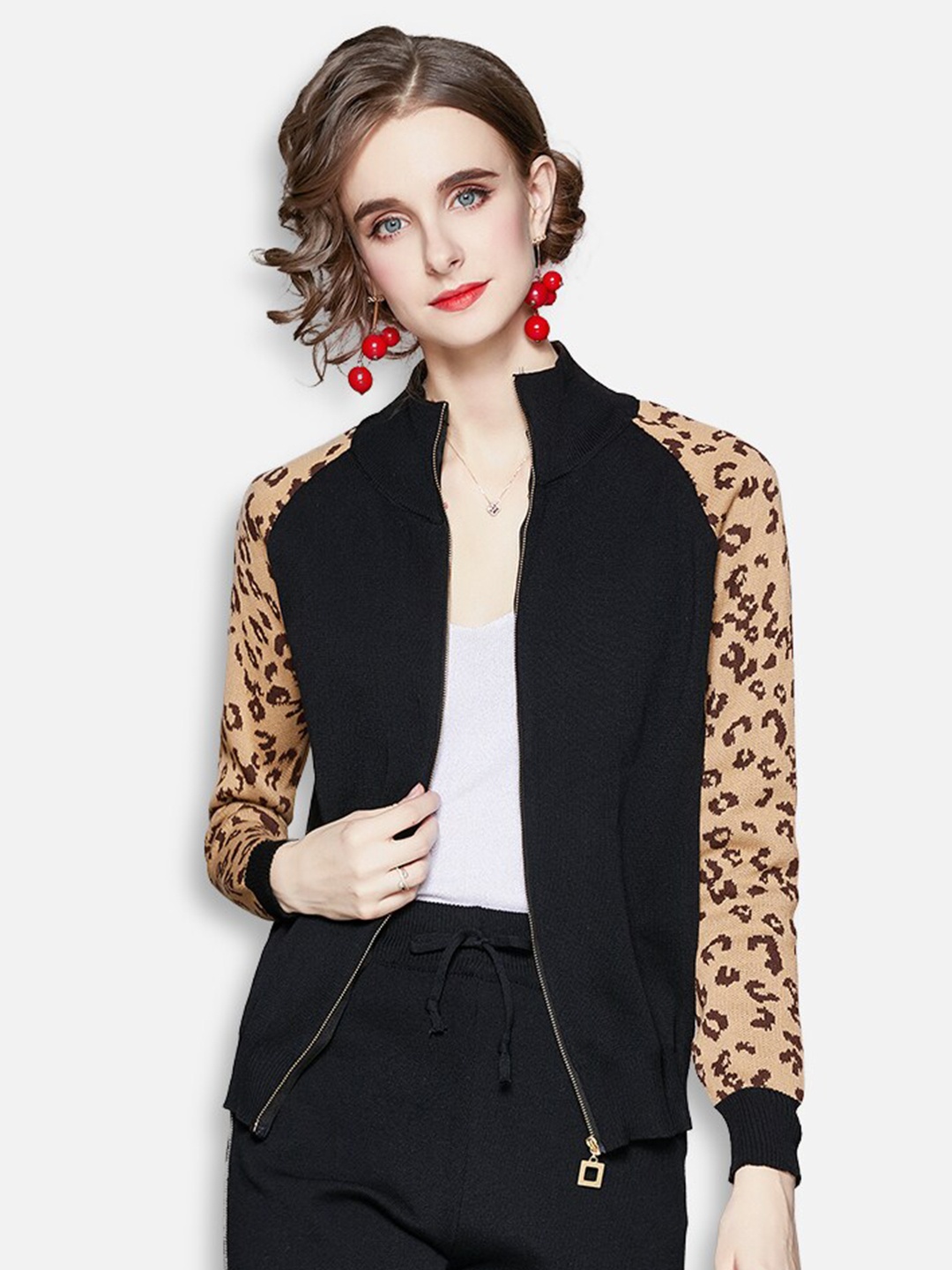

JC Collection Women Black & Beige Top with Trousers
