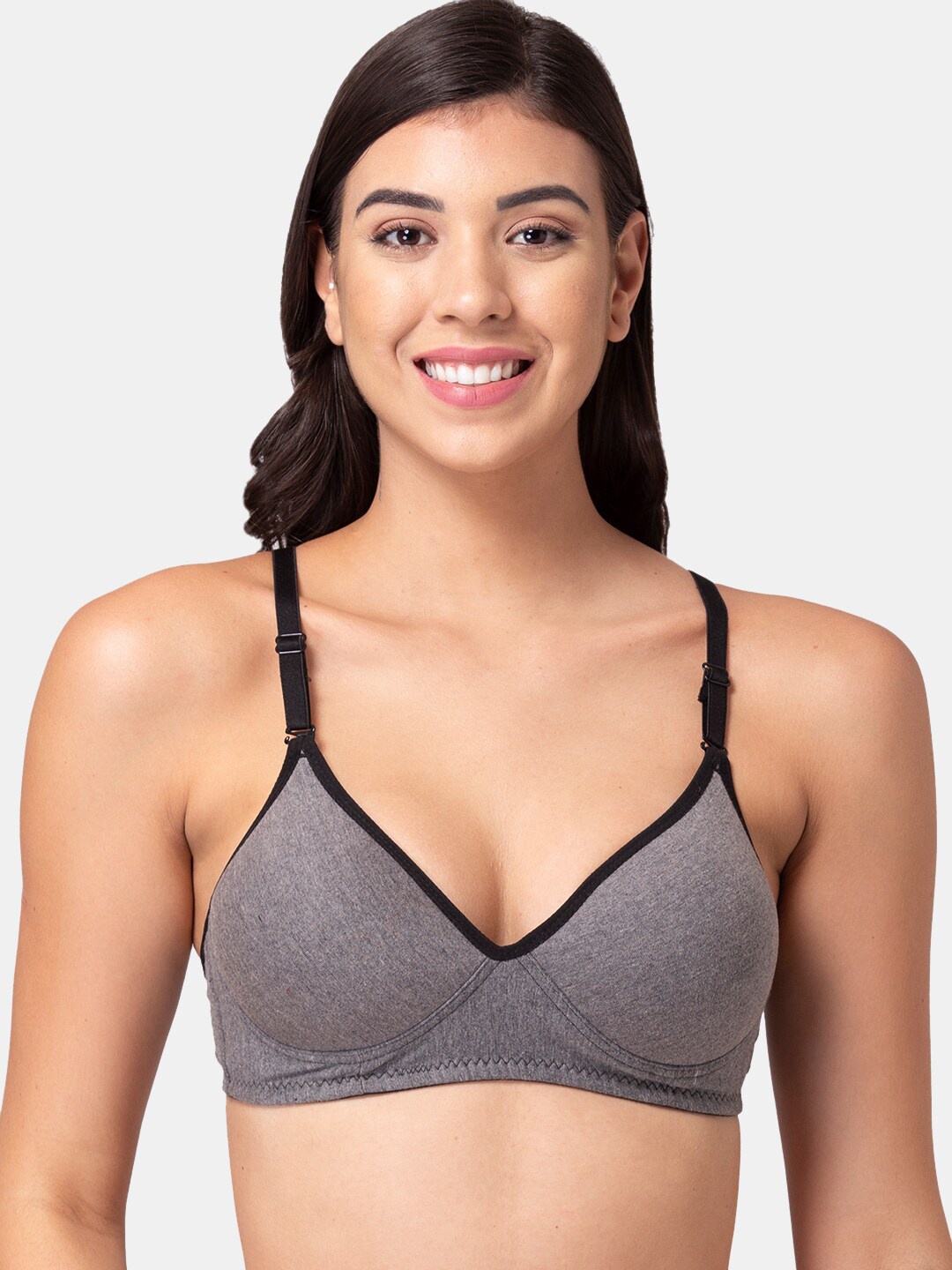 

Souminie Grey Lightly Padded T-shirt Bra ST-725-GRY