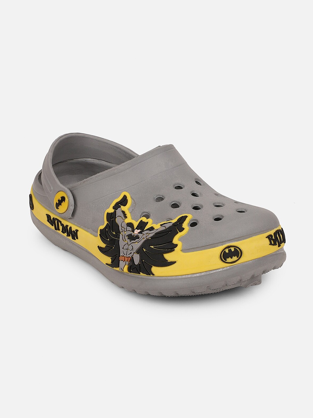 

Kids Ville Boys Grey & Black Batman Printed Rubber Clogs