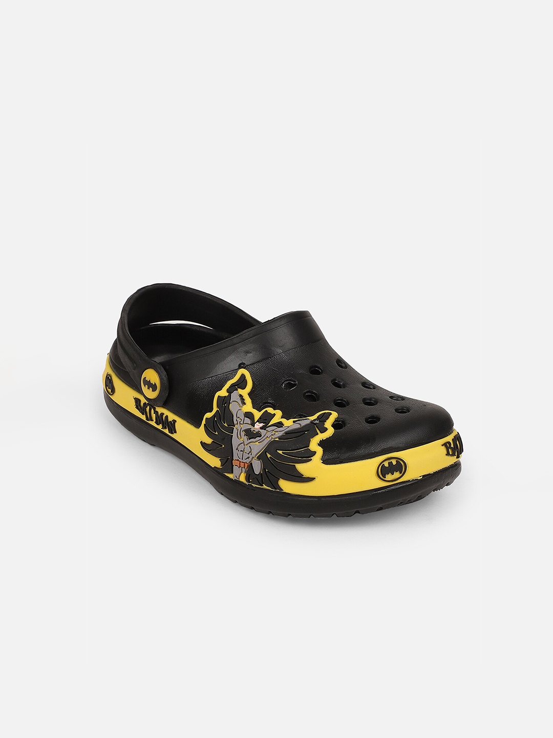 

Kids Ville Boys Black & Yellow Batman Printed Rubber Clogs