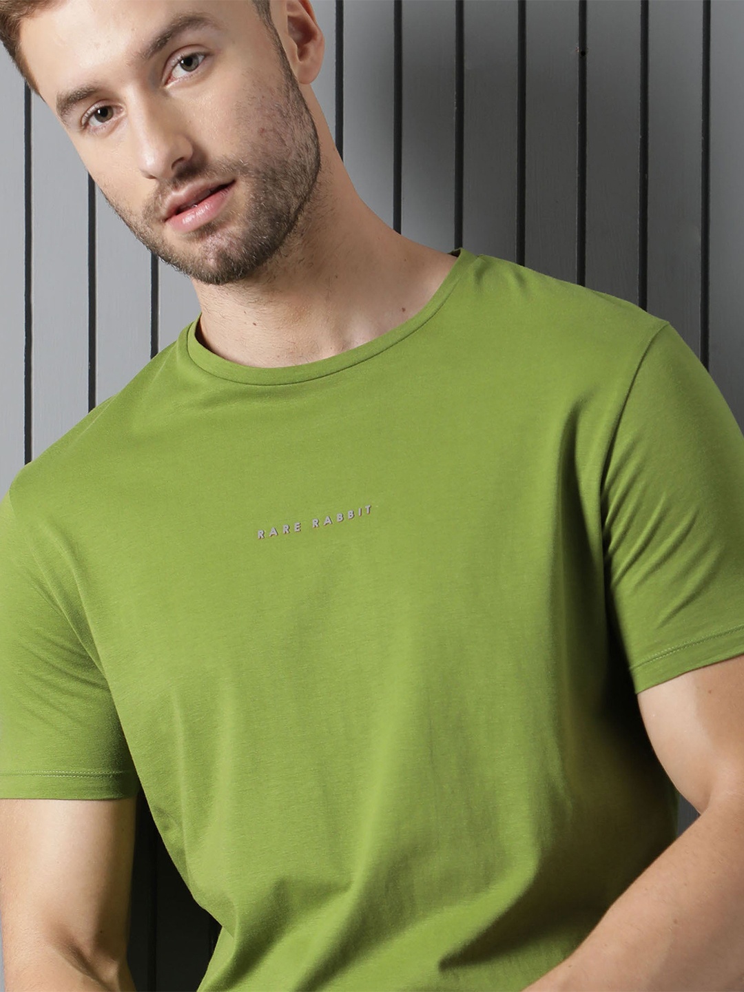 

RARE RABBIT Men Rabbit-4 Slim Fit T-Shirt, Olive