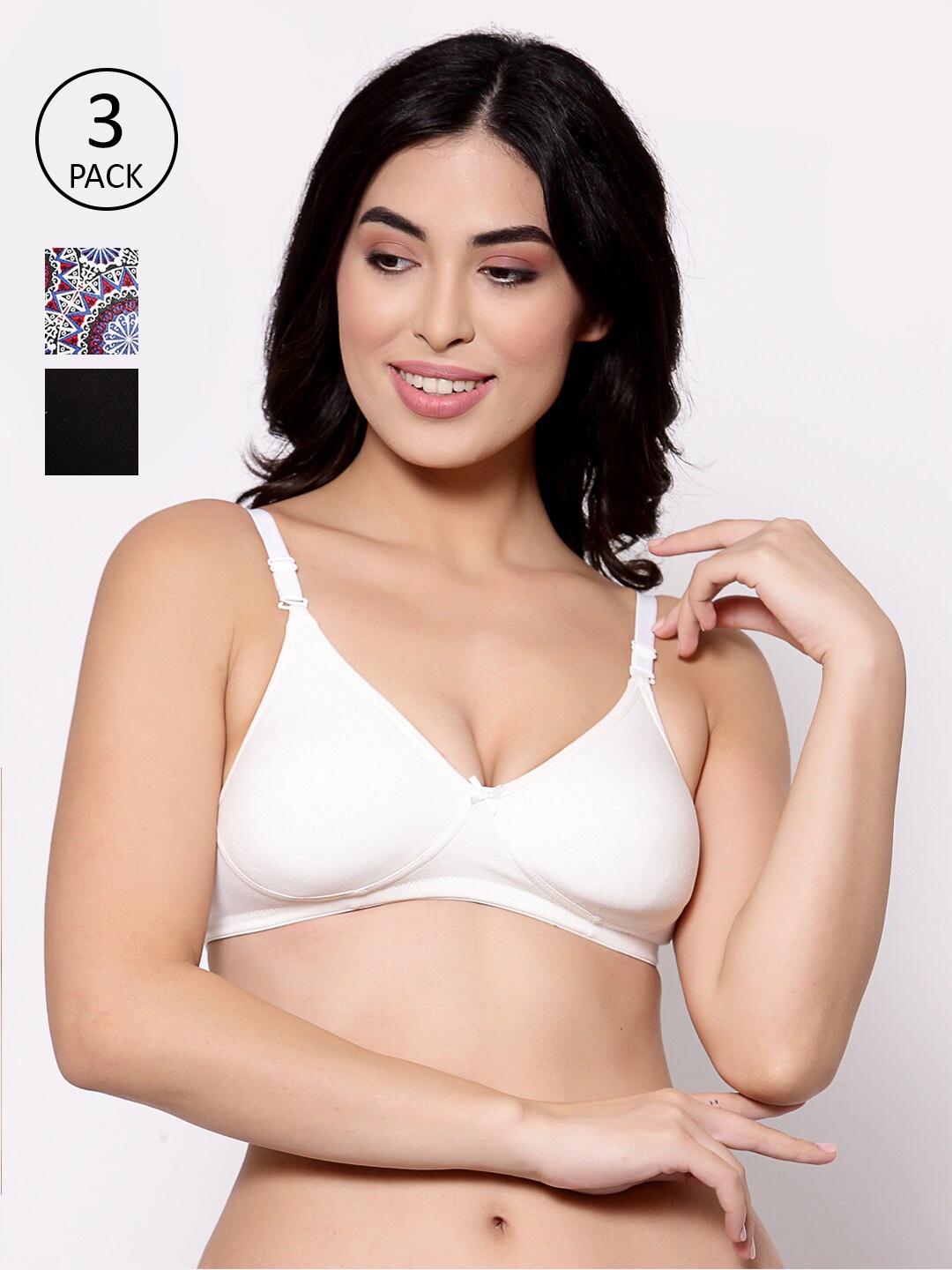 

Inner Sense Set Of 3 T-shirt Bra, White