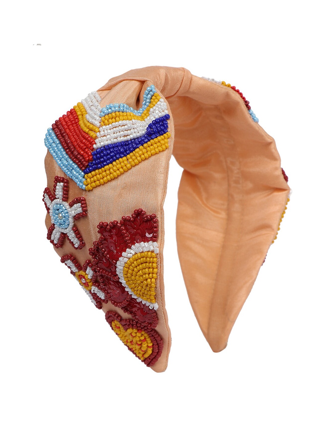 

Bella Moda Women Multicoloured Hand Beaded Work Hairband, Multi