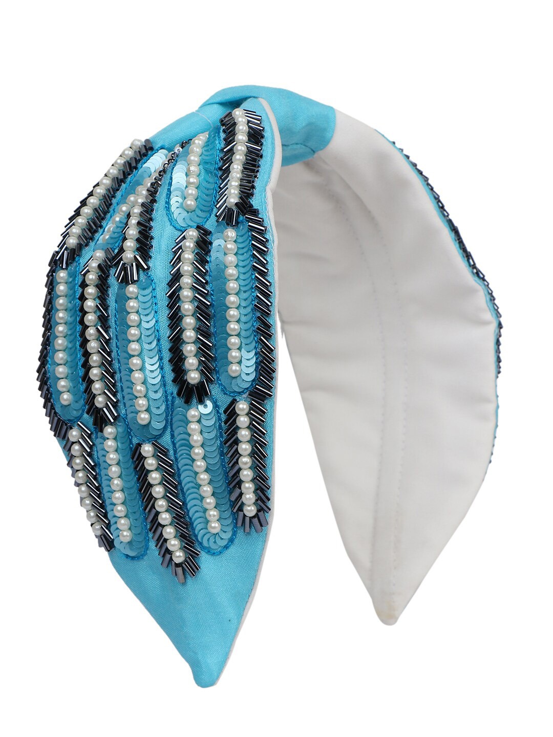 

Bella Moda Women Blue & Black Embellished Hairband