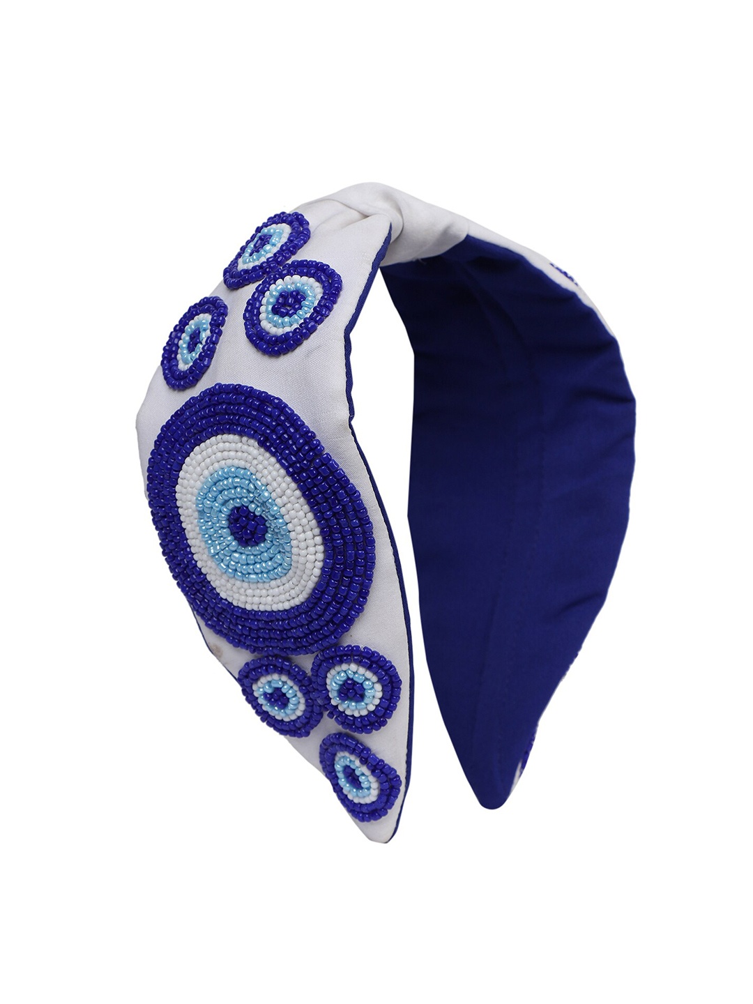 

Bella Moda Women Blue & White Embellished Hairband