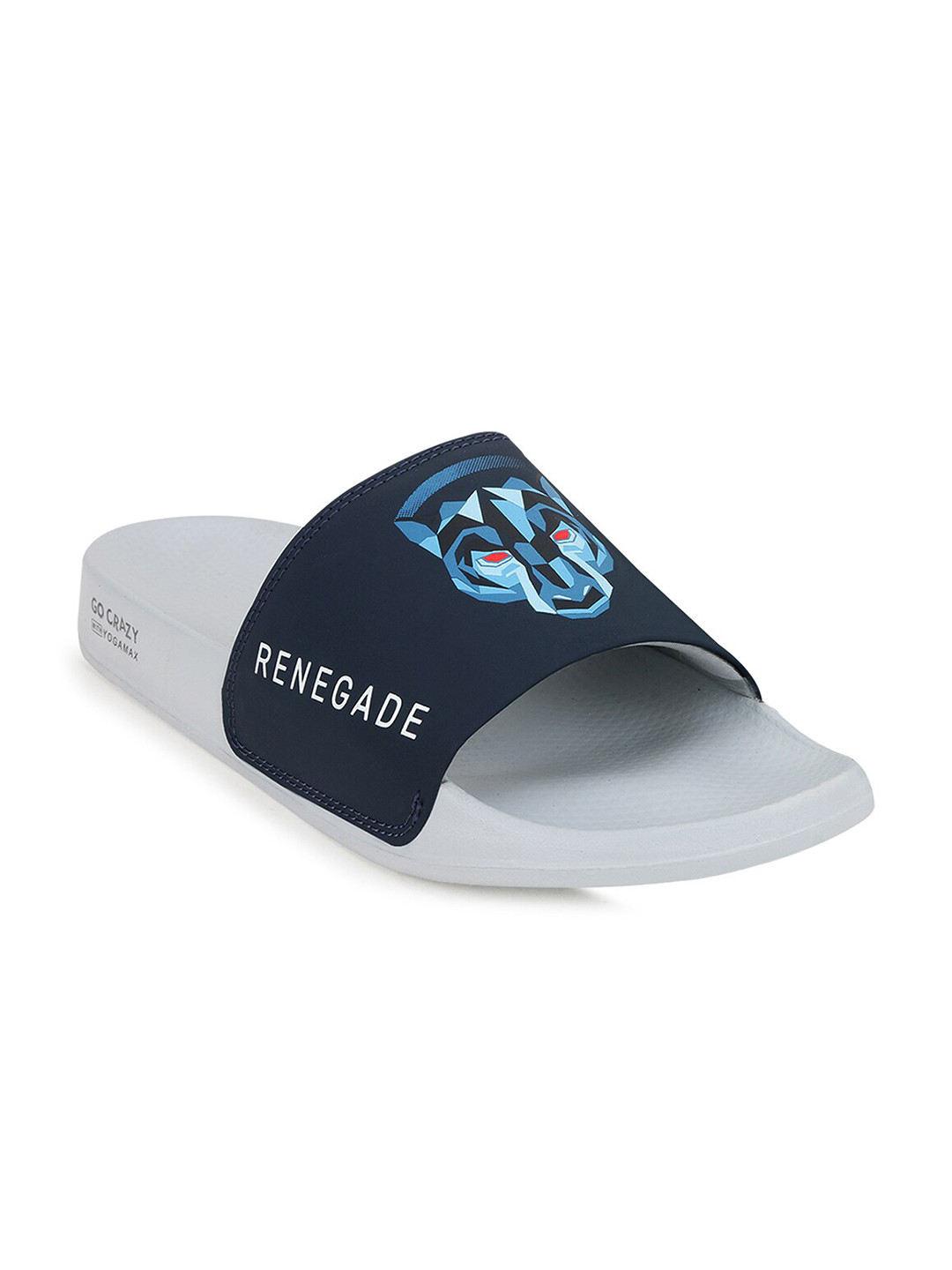 

Campus Men Blue Printed Sliders