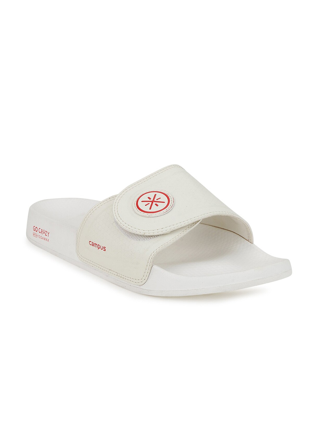 

Campus Men Off White & Red Sliders