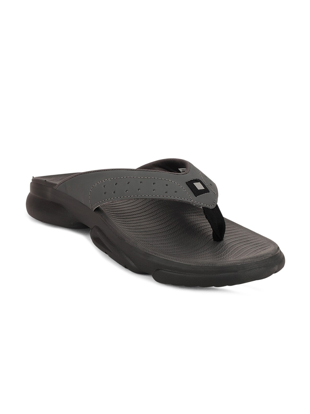 

Campus Men Grey & Black Thong Flip-Flops