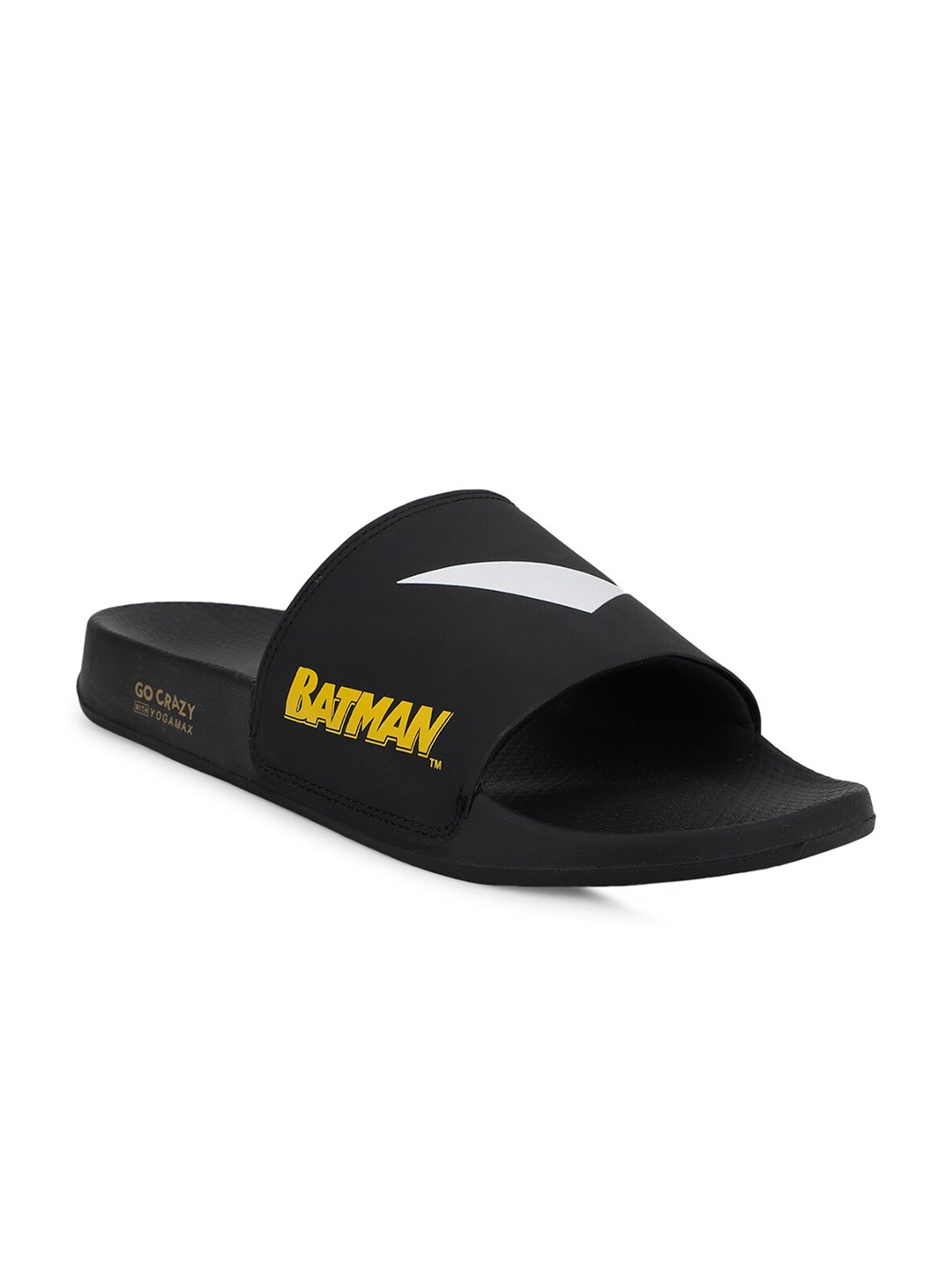 

Campus Men Black & Yellow Printed Slip-On