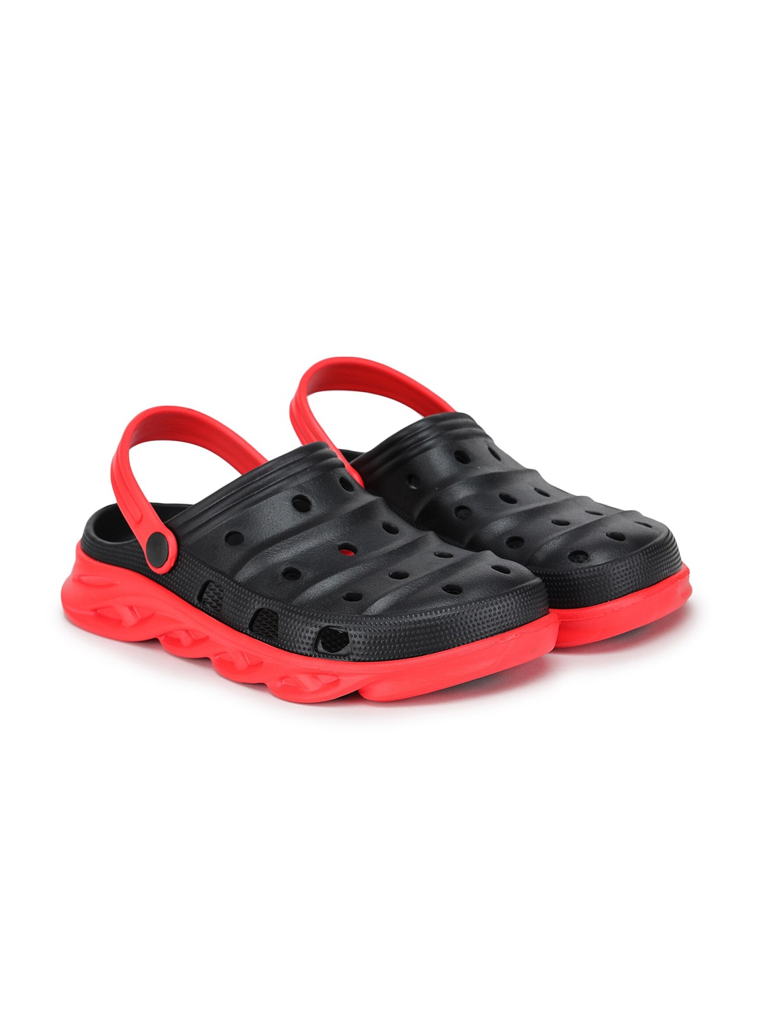 

e-GO Men Red & Black Clogs Sandals