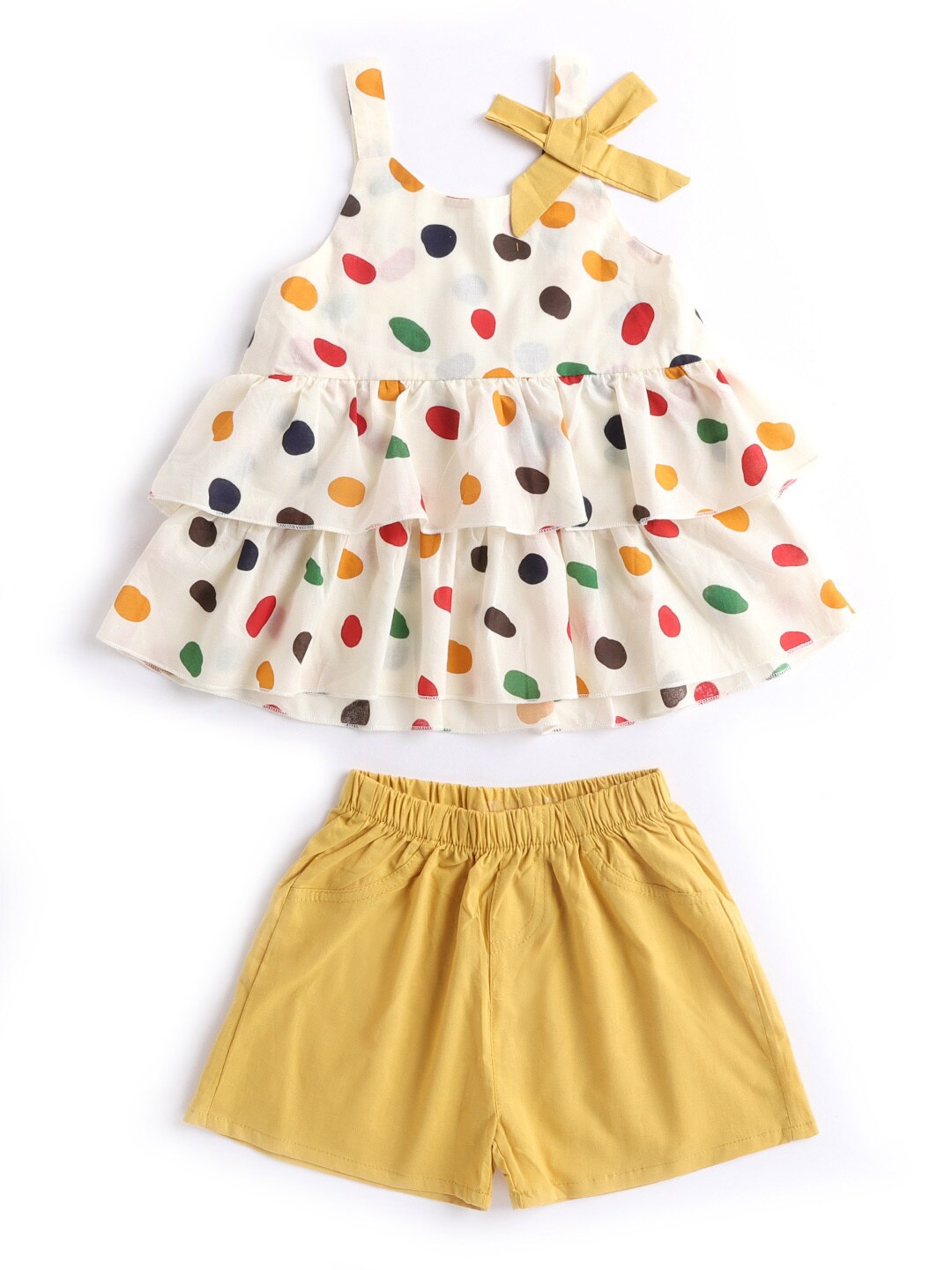 

Hopscotch Girls Yellow Polka Dot Top & Shorts