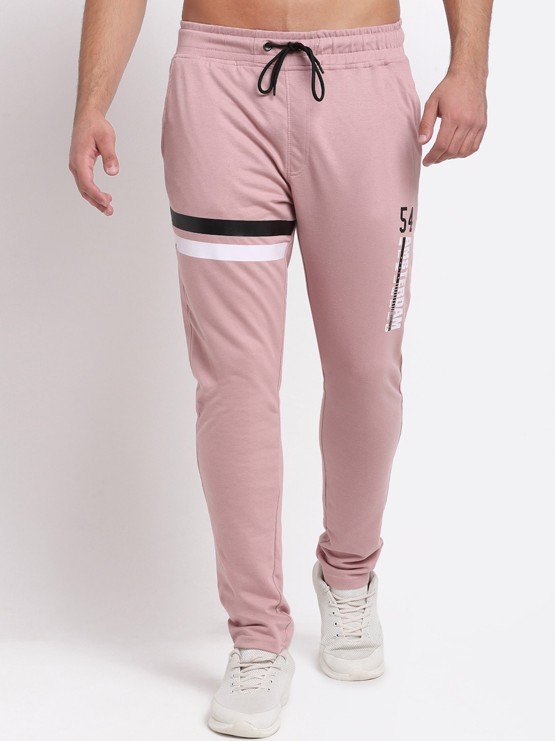 

Club York Men Mauve Solid Track Pants