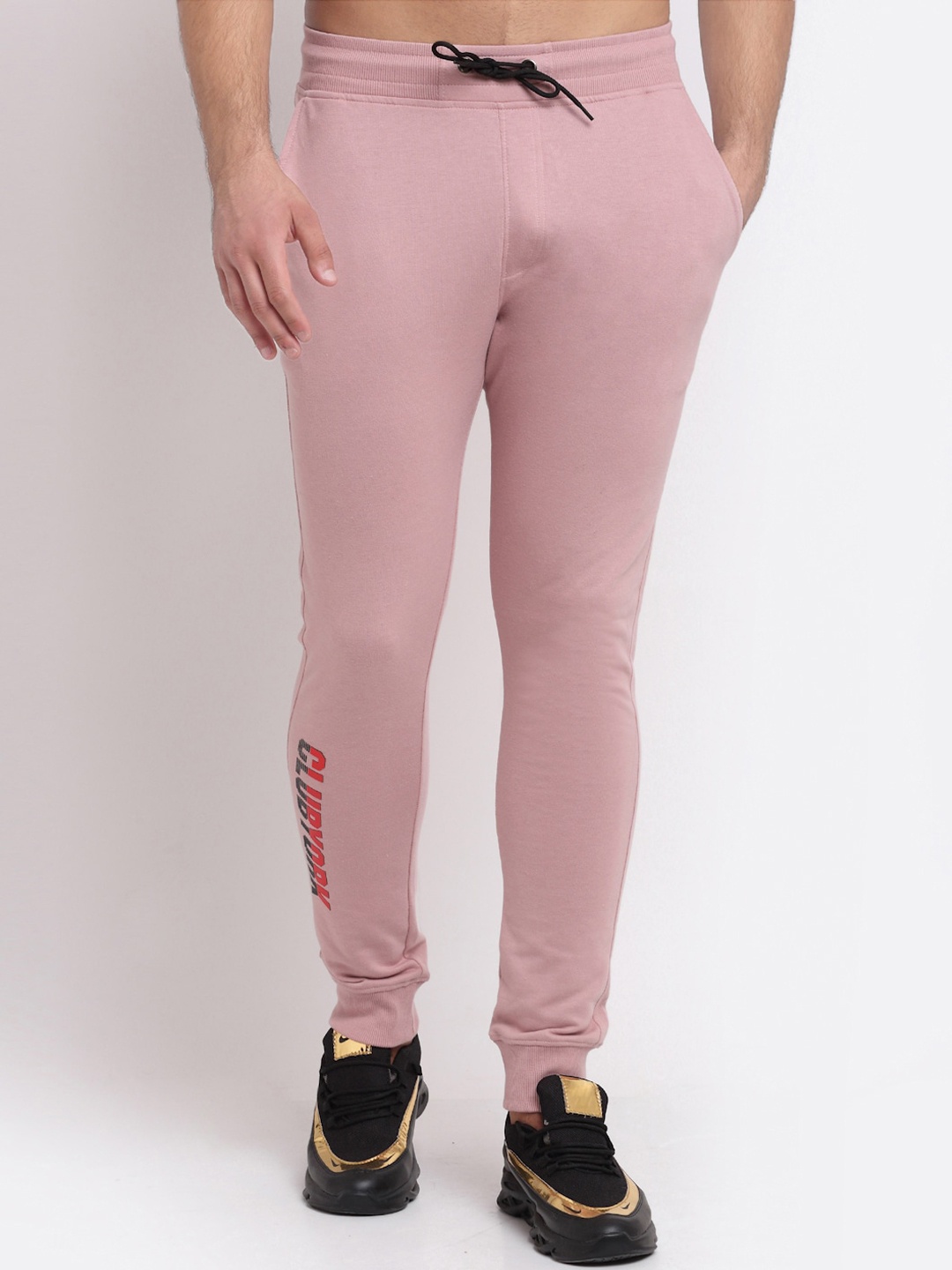 

Club York Men Mauve Solid Joggers