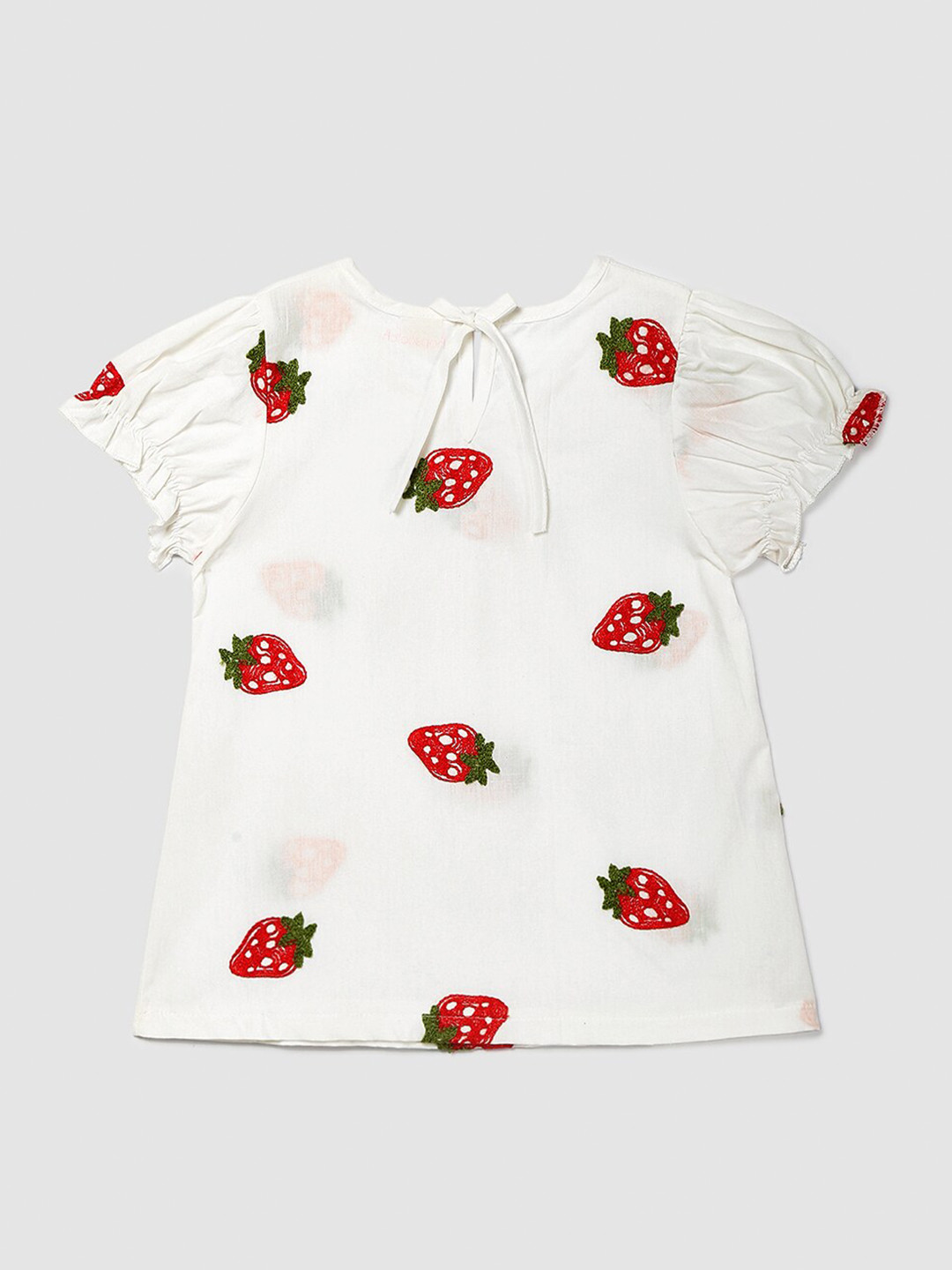 

Hopscotch Girls White Polo Collar Applique T-shirt