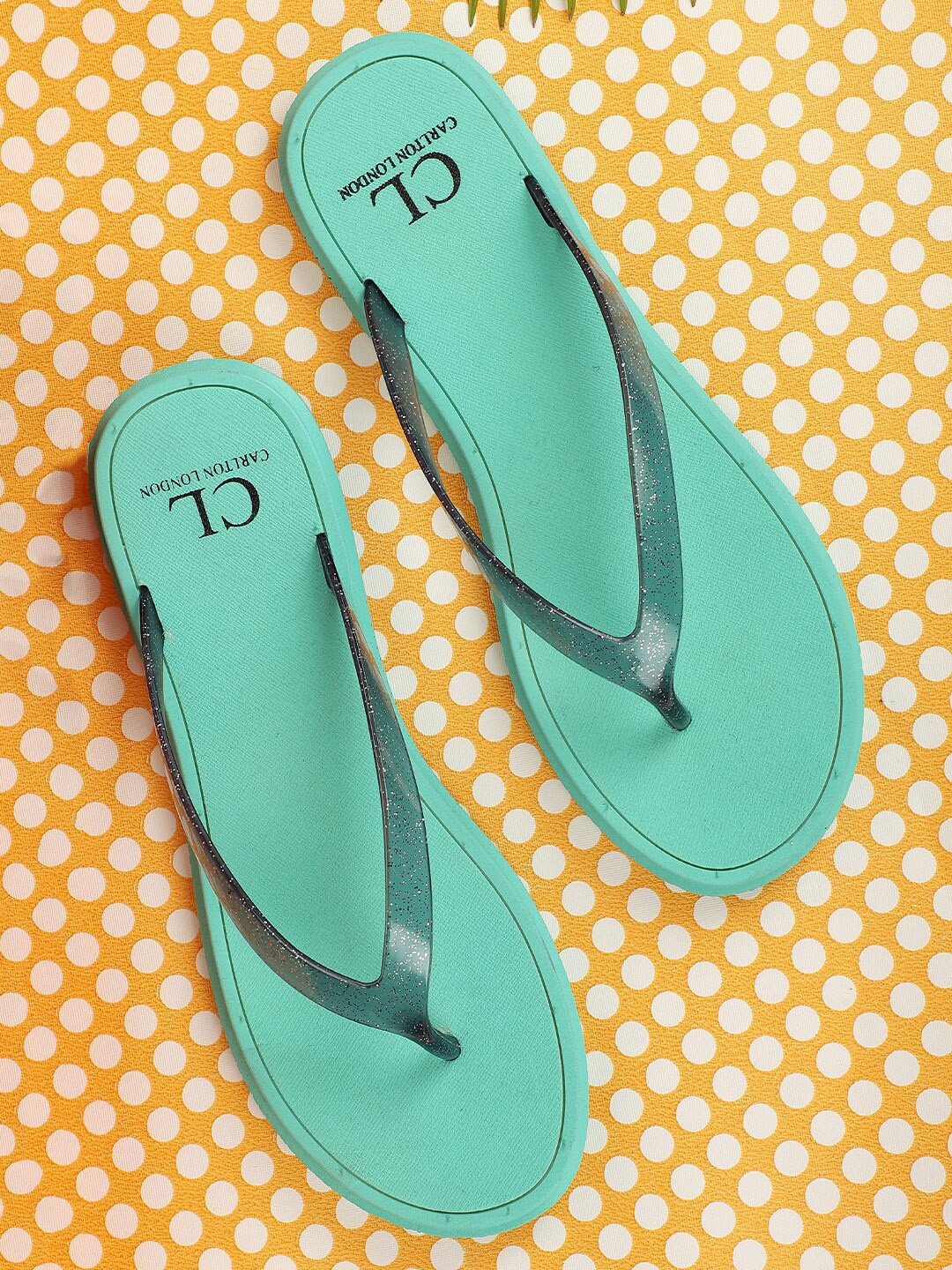 

Carlton London Women Green Thong Flip-Flops