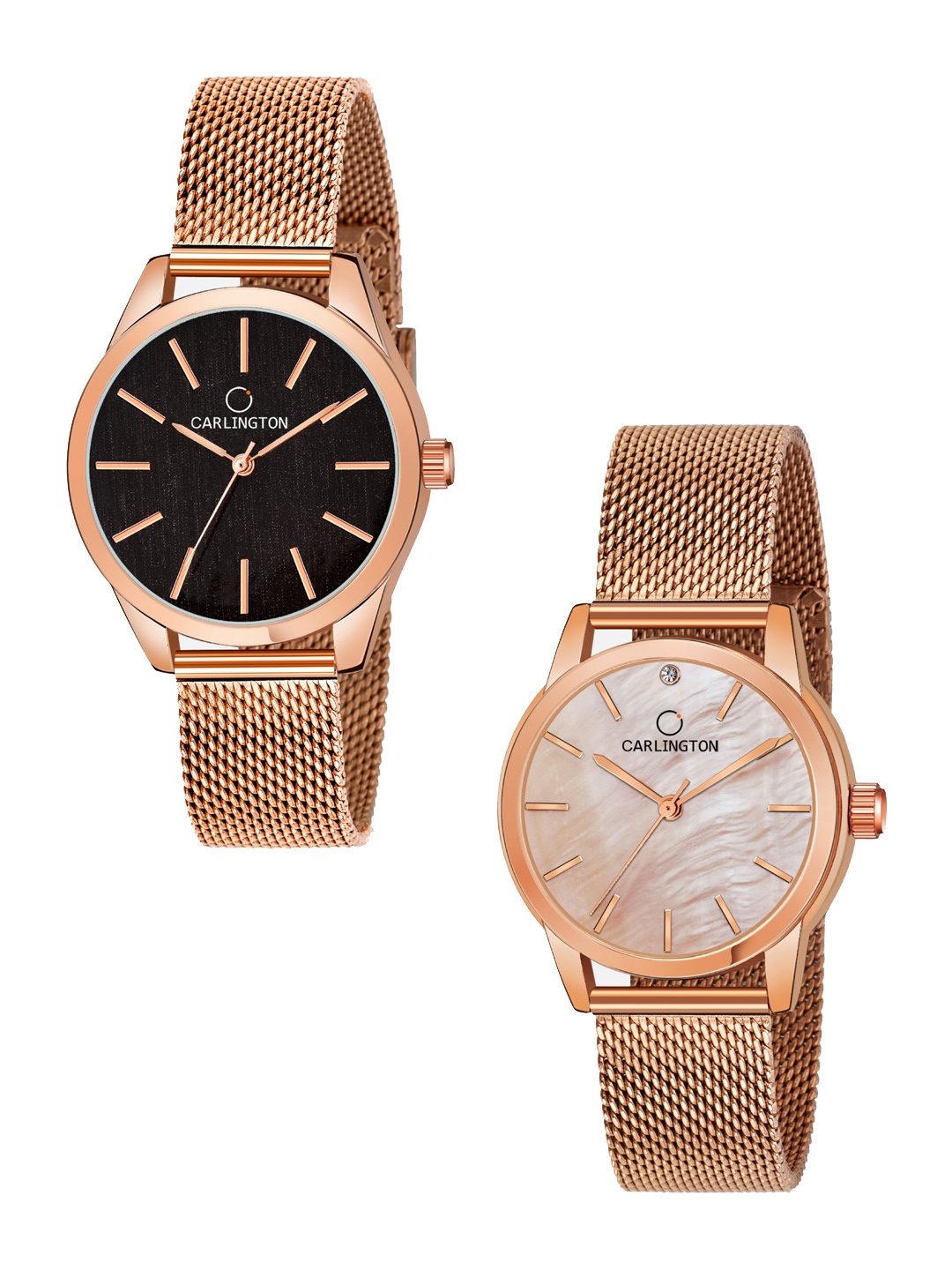 

CARLINGTON Women Multicoloured Dial & Multicoloured Stainless Steel Bracelet Style Straps Analogue Watch, Multi
