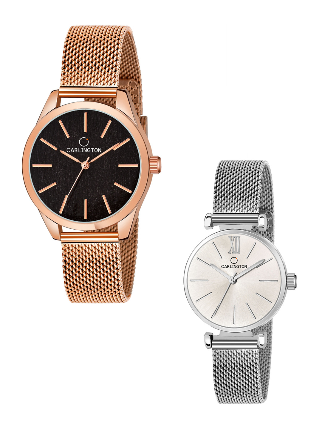 

CARLINGTON Women Multicoloured Dial & Multicoloured Stainless Steel Bracelet Style Straps Analogue Watch, Multi