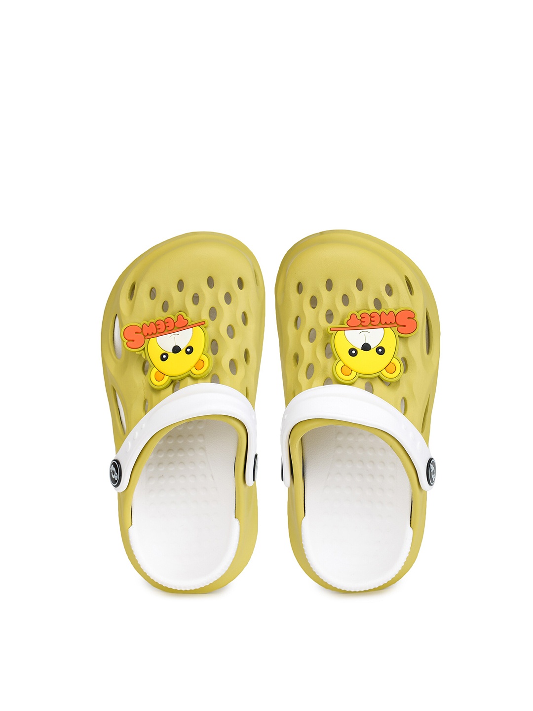 

e-GO Unisex Kids Mustard & White Clogs Sandals