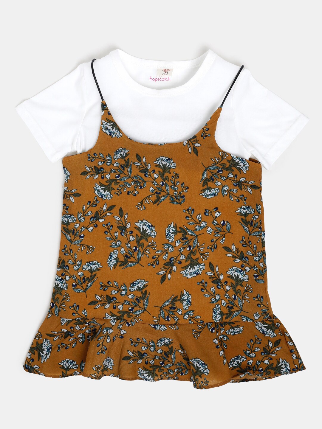 

Hopscotch Yellow Floral A-Line Dress