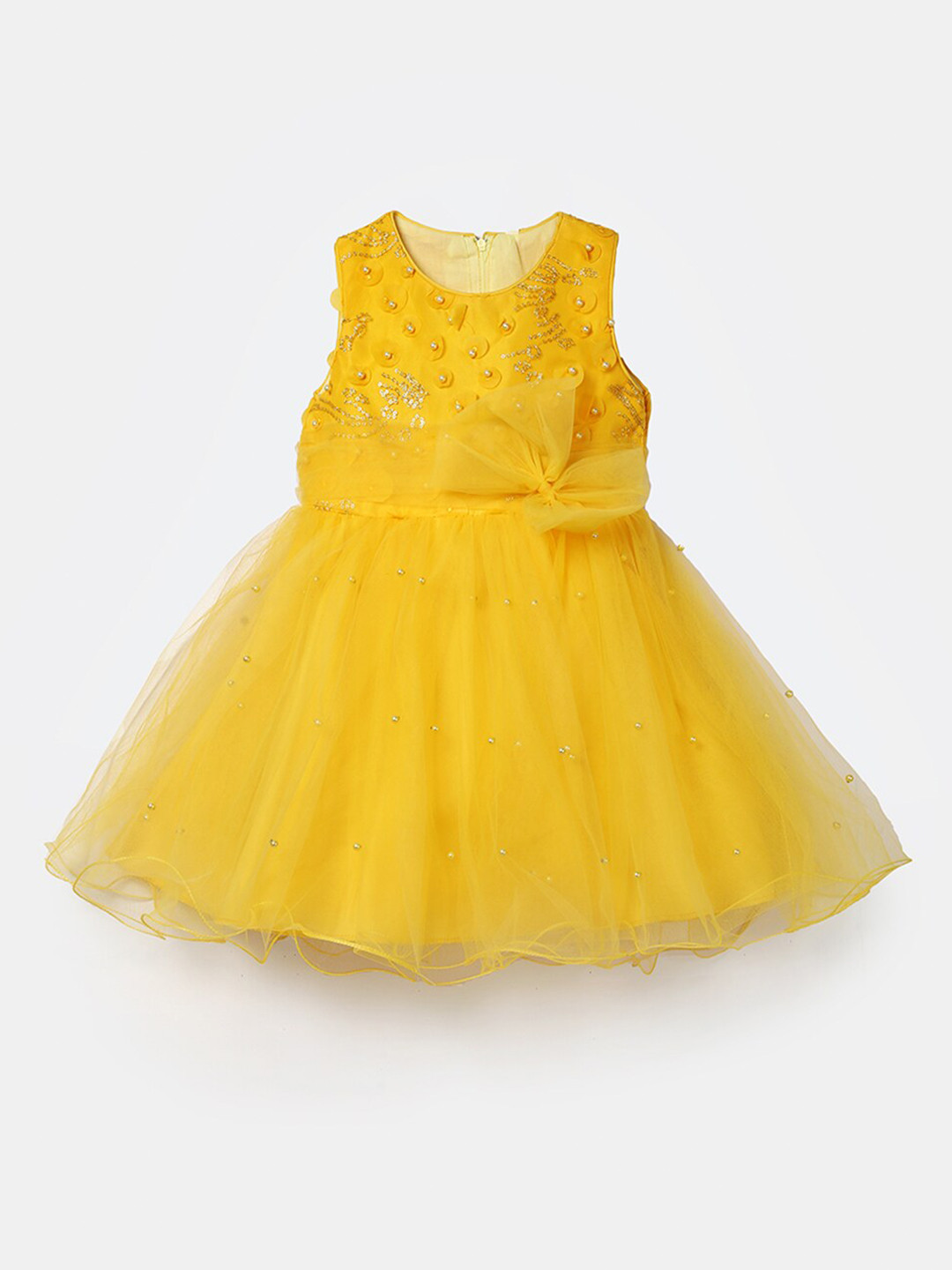 

Hopscotch Yellow Lace Dress