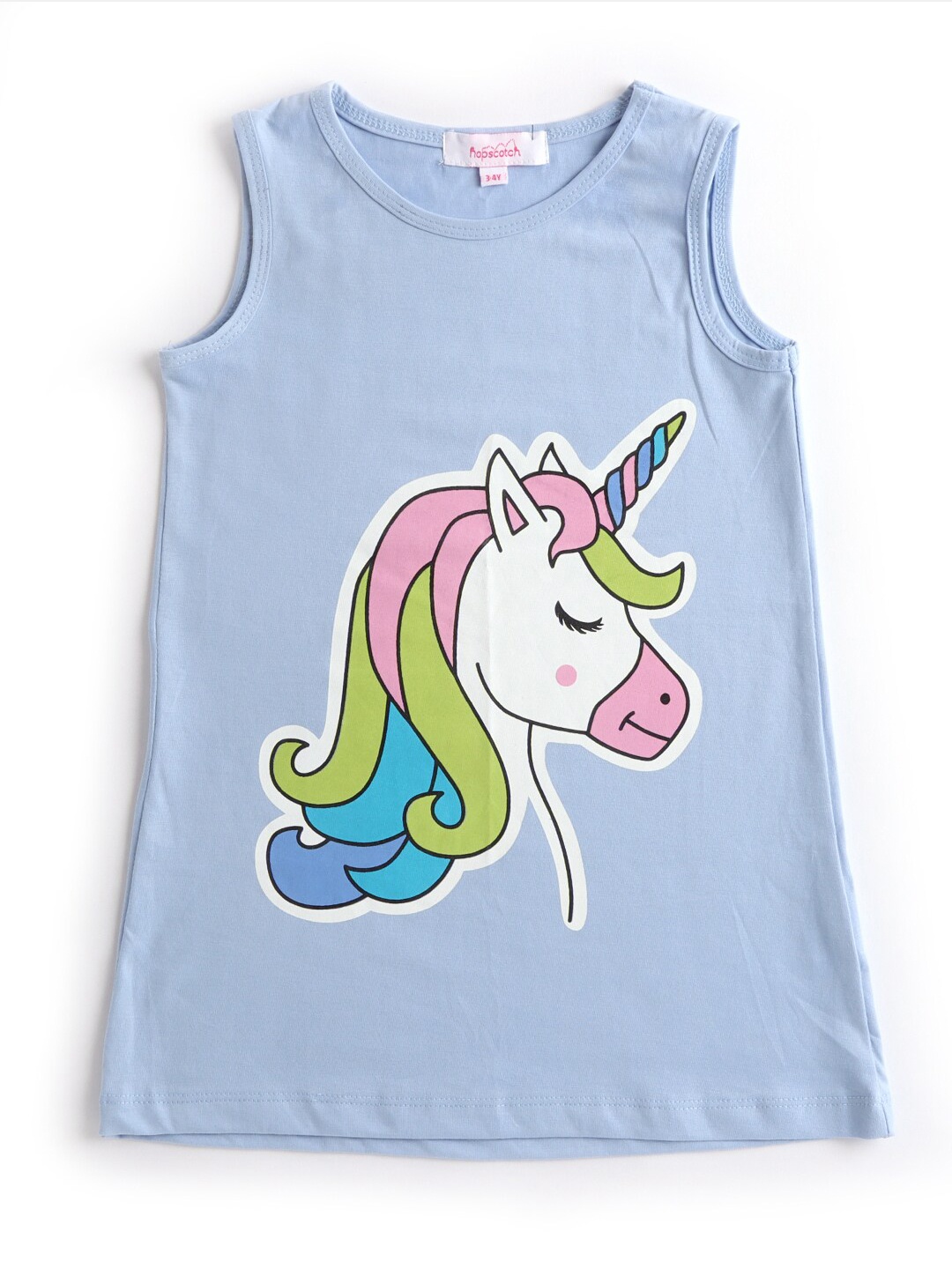 

Hopscotch Blue A-Line Dress