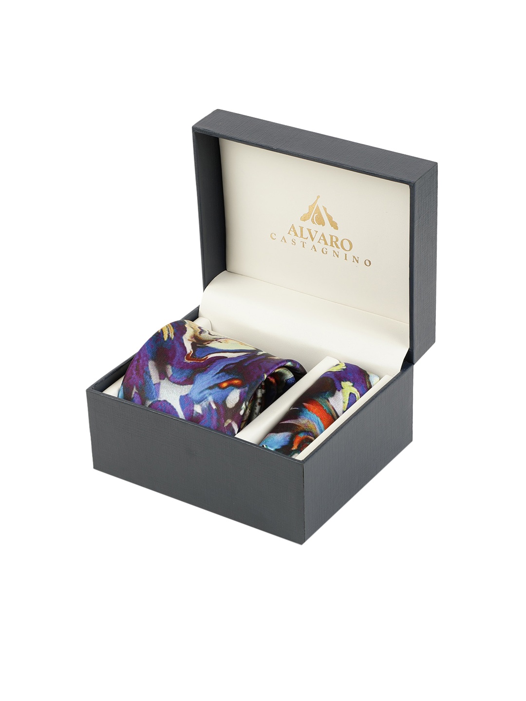 

Alvaro Castagnino Men Blue Digital Printed Microfiber Accessory Gift Set