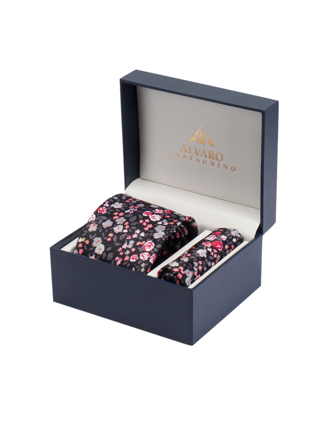 

Alvaro Castagnino Men Black & Pink Digital Printed Accessory Gift Set
