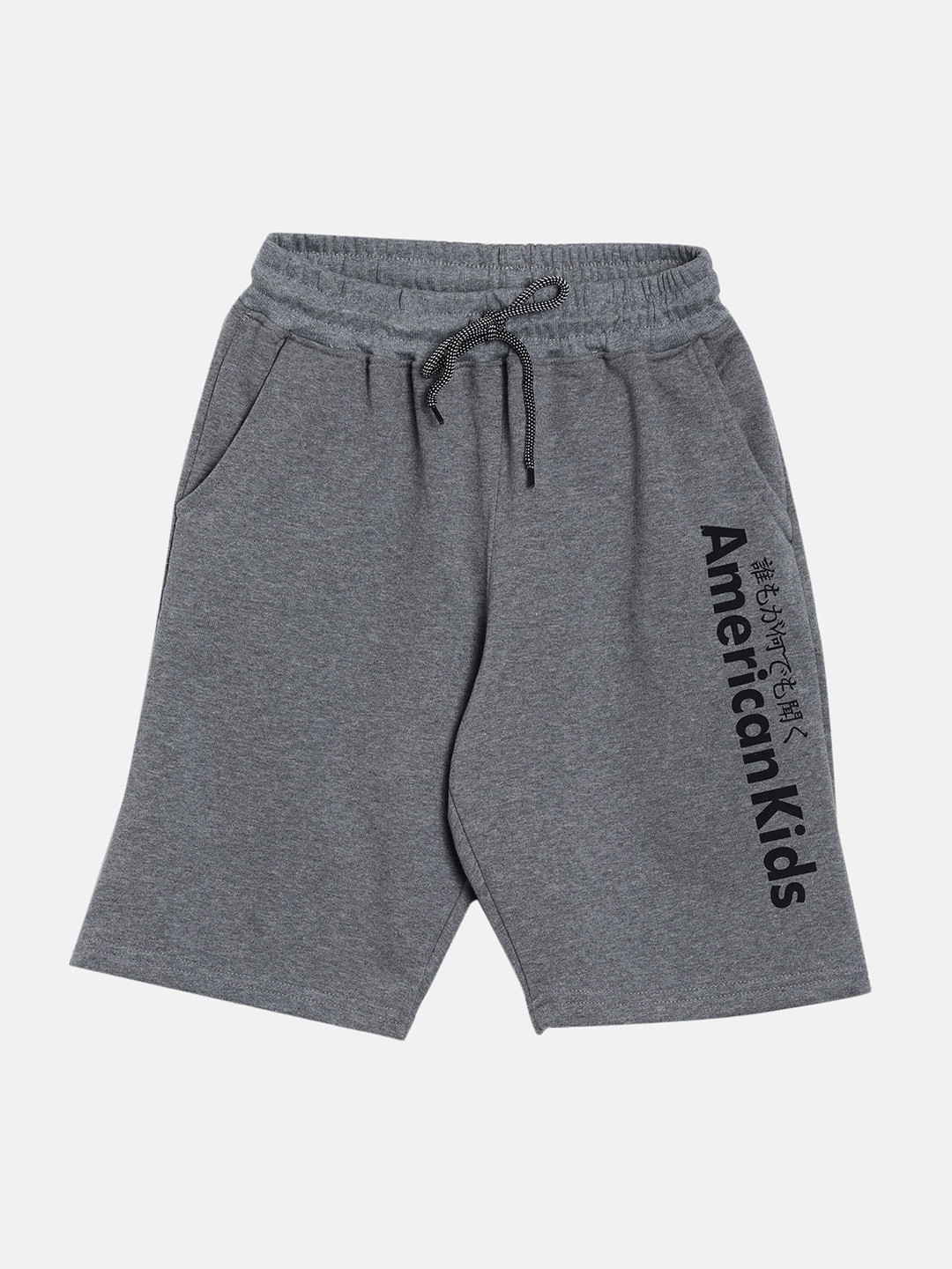 

American Kids Boys Grey Melange Regular Shorts