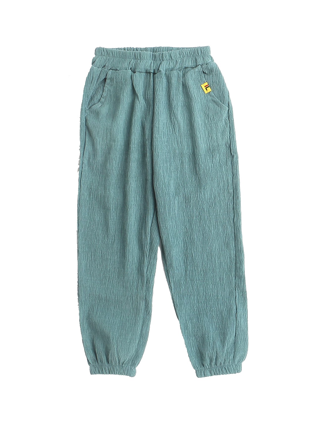 

Hopscotch Boys Green Solid Joggers