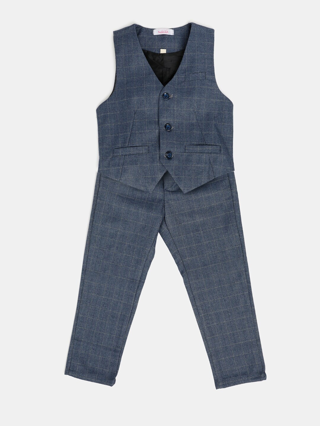 

Hopscotch Boys Grey Checked Waistcoat & Trouser Set